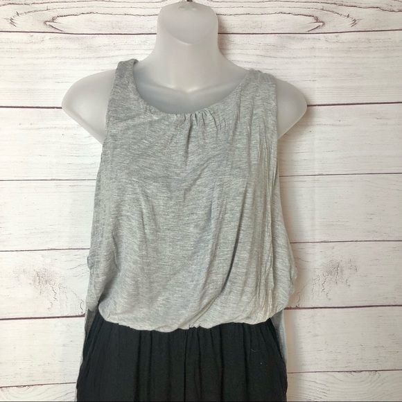 Anthropologie Elevenses Gray Black Jumpsuit S - Picture 8 of 9